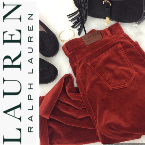Lauren Ralph Lauren Pants - Vintage Lauren Ralph Lauren Red Velvet Pants